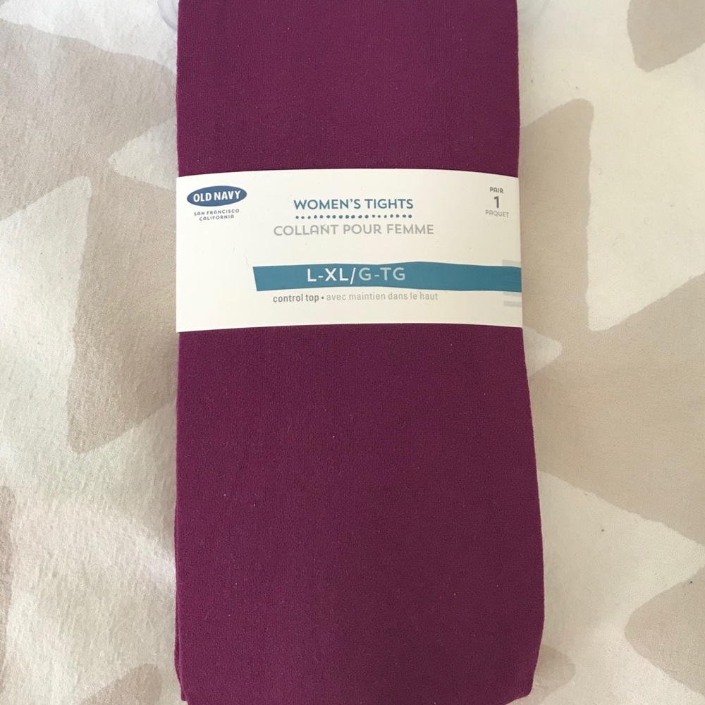 Burgundy Tights with Control Top